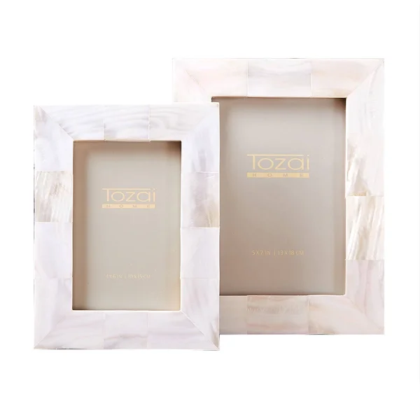 Two's Company Pearly White Frames (Set of 2)