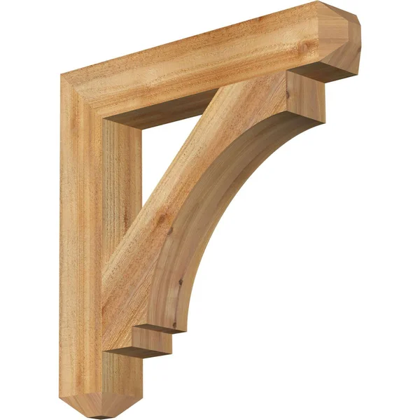 Ekena Millwork BKT04X24X24IMP04RWR 4x22W x 24x22D x 24x22H Imperial Craftsman Rough Sawn BRACKET - Western Red Cedar
