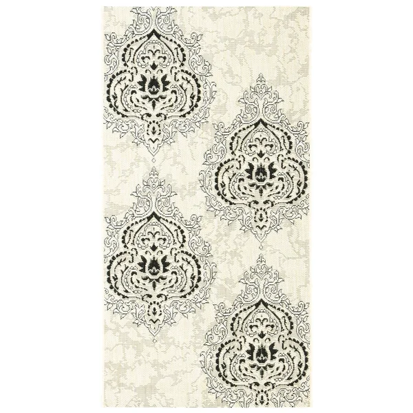 Safavieh Courtyard Area Rug CY7926 Creme - Black, 8& x 11&
