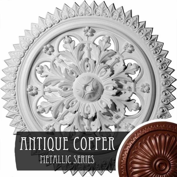 21 5/8 inchod x 2 1/2 inchp York Ceiling Medallion (Fits Canopies Up to 3 5/8 inch) - Hand-Painted Hickory