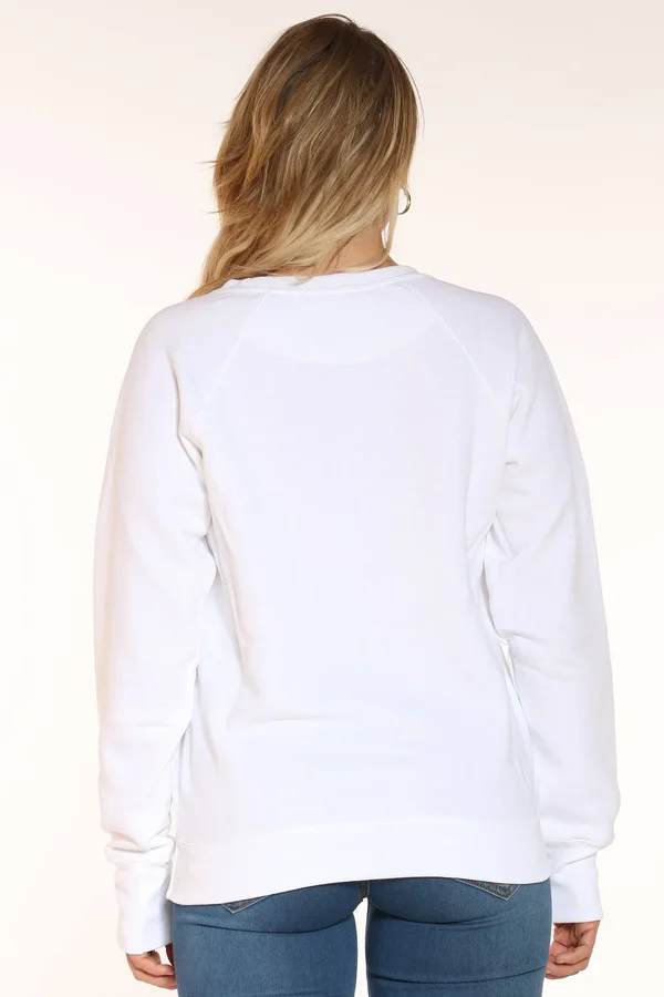 Champion Powerblend Graphic Crew White, XL