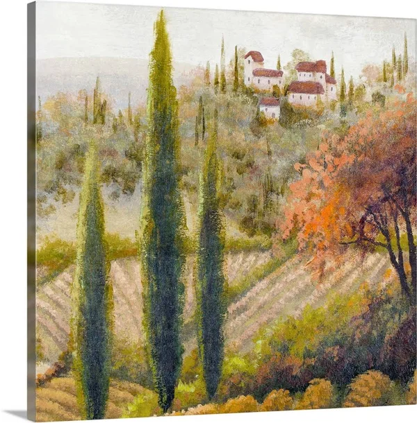 Tuscany Vineyard II, Canvas Wall Art, 16x16, Great Big Canvas