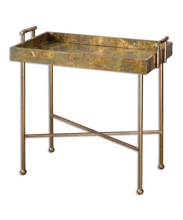 Uttermost Couper Oxidized Tray Table