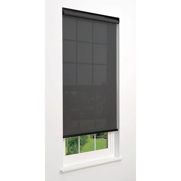 Linen Avenue Cordless 5% Solar Screen Standard Roller Shade - Charcoal 44 W x 78 H
