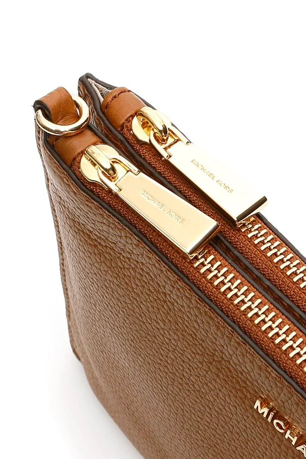 Michael Michael Kors Crossbody Clutch Os Brown Leather