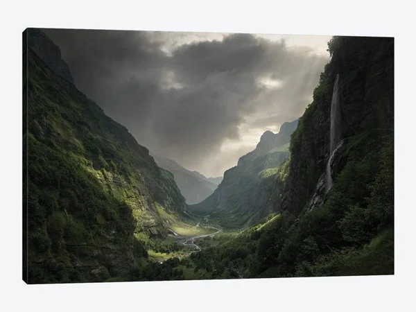 Enrico Fossati Paintings on Canvas Art - Return to Rivendell Print ( scenic & landscapes > Nature > Valleys art)