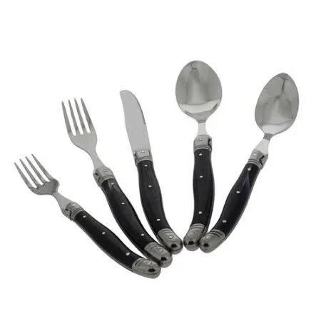 Alcott Hill Hixon 20-Piece Flatware Set - Black