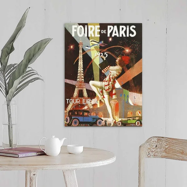 Foire De Paris - Vintage Cabaret Advertisement, Canvas Wall Art, 18x24, Great Big Canvas