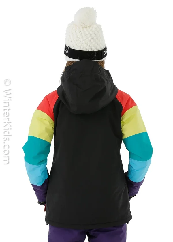 Burton Girls& Hart Jacket - Xs - True Black, Rainbow