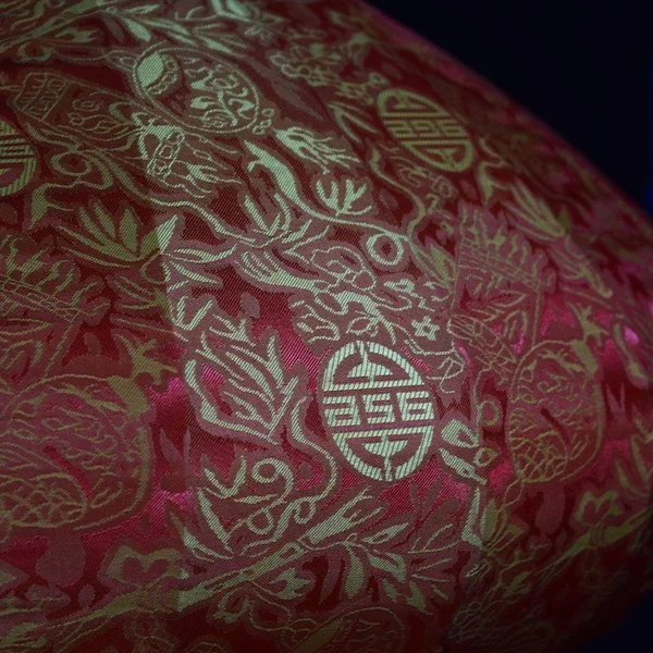 28x22 Red, Orange Vietnamese Silk Lantern, Diamond
