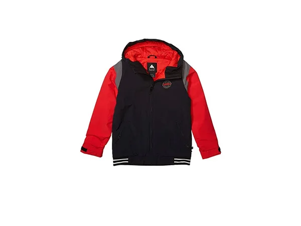 Burton Boys& Game Day Jacket - True Black, Flame Scarlet, S
