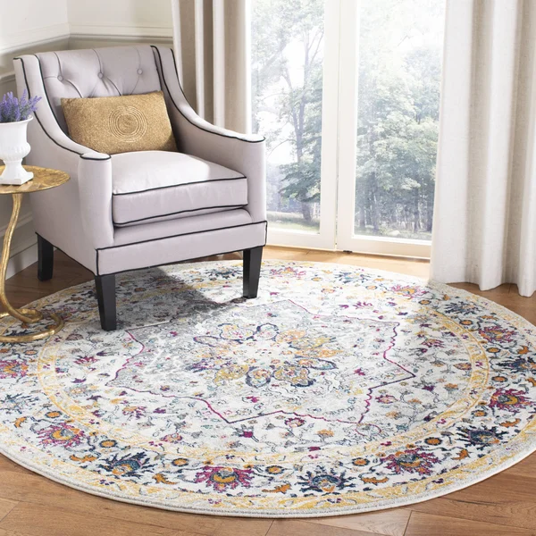 Safavieh Evoke Rug Collection EVK288A - Ivory, Grey - 8& x 10&