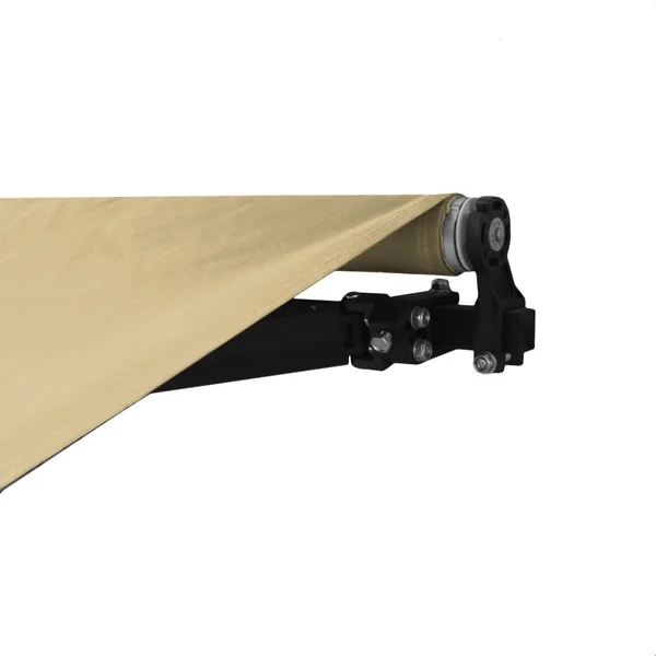 Aleko AB10X8IVORY29 10 x 8 ft. Black Frame Retractable Home Patio Canopy Awning Ivory Color
