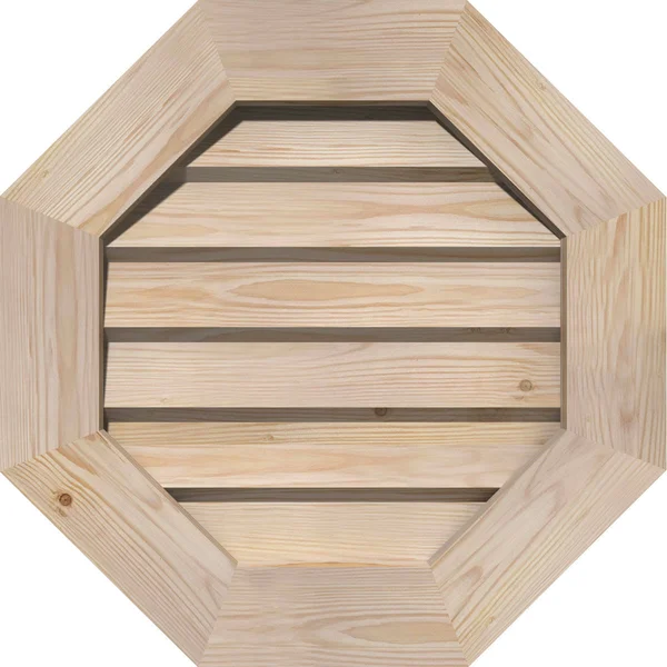 Ekena Millwork GVWOC24X2402SDUPI 24x22W x 24x22H Octagonal Gable Vent (29x22W x 29x22H Frame Size): Unfinished - Non-Functional
