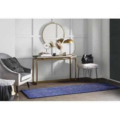 Utsey Hand-Tufted Wool Navy Area Rug Mercury Row Rug Size: Runner 2&6x22 x 8&