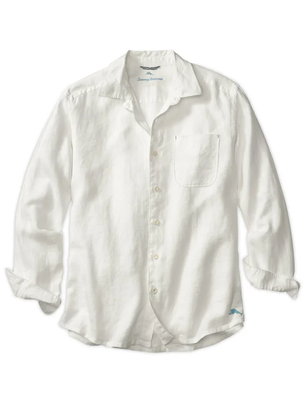 Tommy Bahama Sea Glass Breezer Linen Long Sleeve Shirt - White