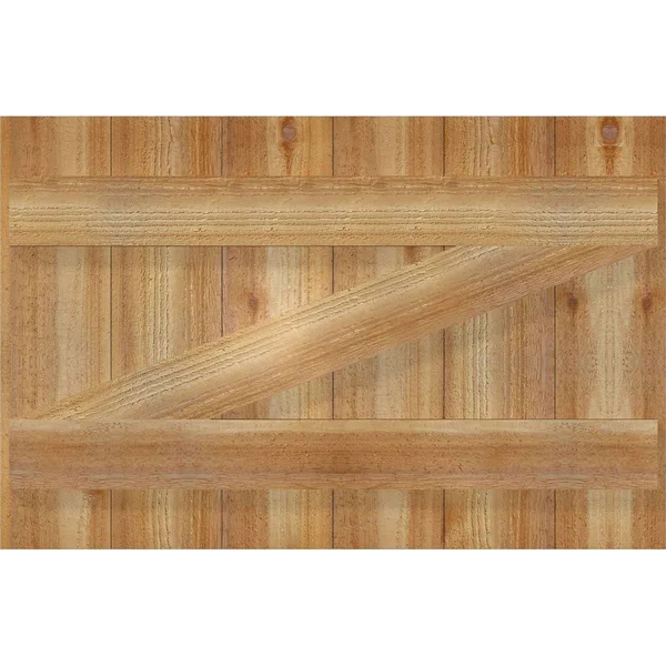 32 1/4x22W x 21x22H TimberCraft Six 5 3/8x22 Boards Joined Board-n-Batten Shutters w/Z-Bar, Rough Sawn Western Red Cedar (Per Pa