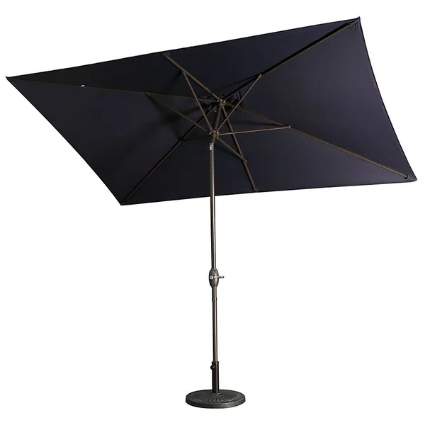 Boyel Living 10& x 6.5& Rectangular Outdoor Umbrella in Navy Blue Navy/Blue