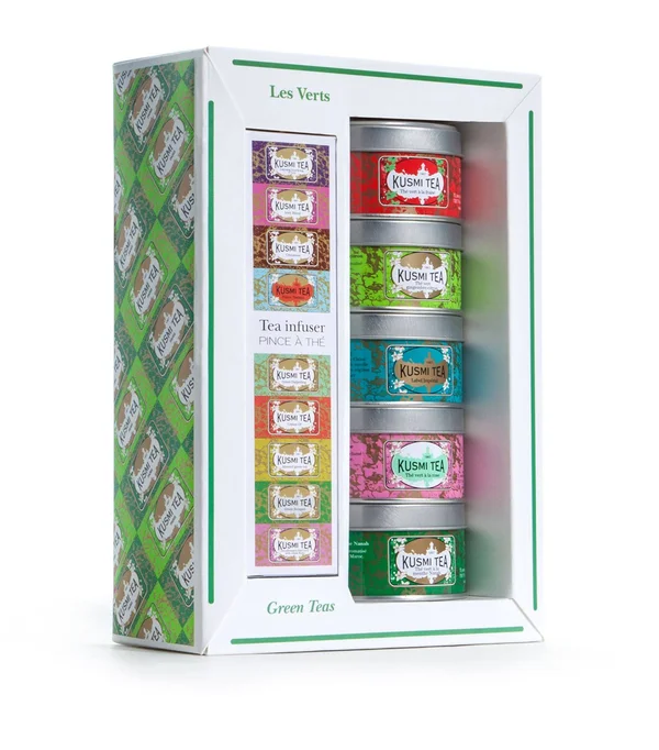 Kusmi Tea Green Teas and Infuser Gift Set - Green