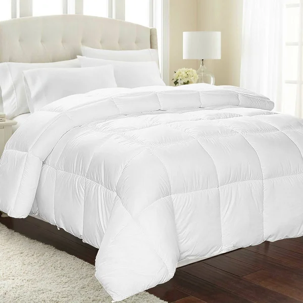 Equinox Comforter - (350 GSM) White Alternative Goose Down Duvet (King) Plush