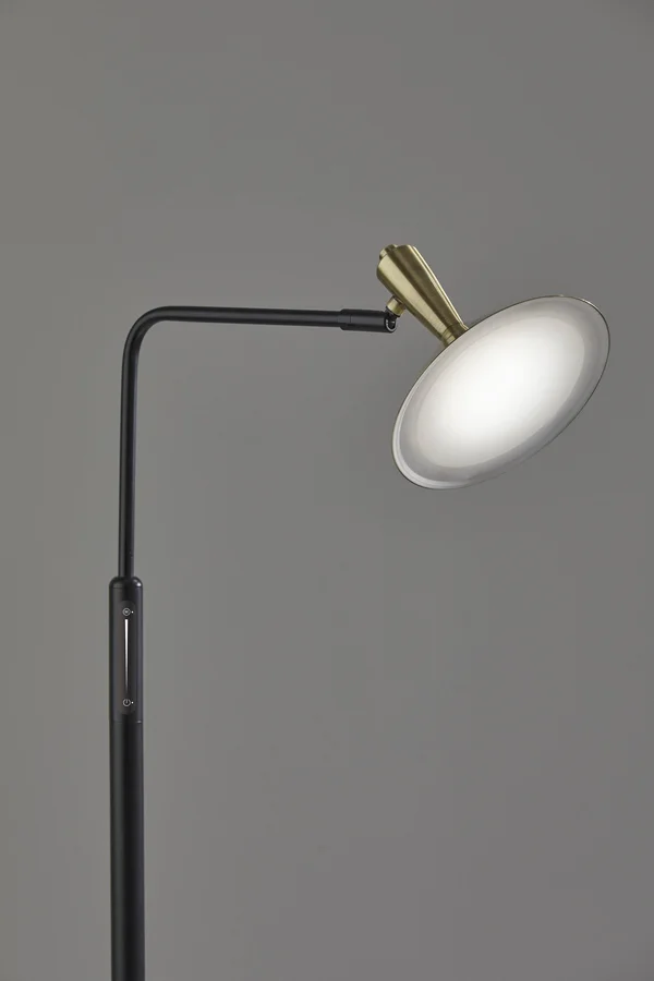 Black Metal LED Floor Lamp