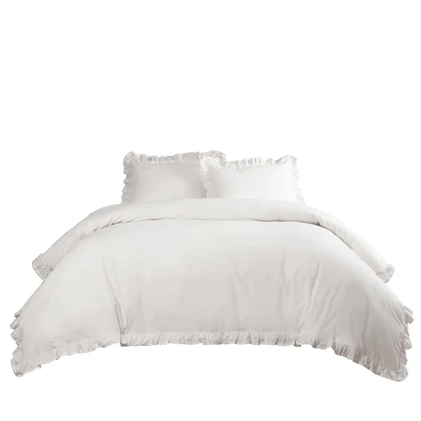 Vue Elements Rona 3 Piece Duvet Set (King - Ivory) - 90 x 90