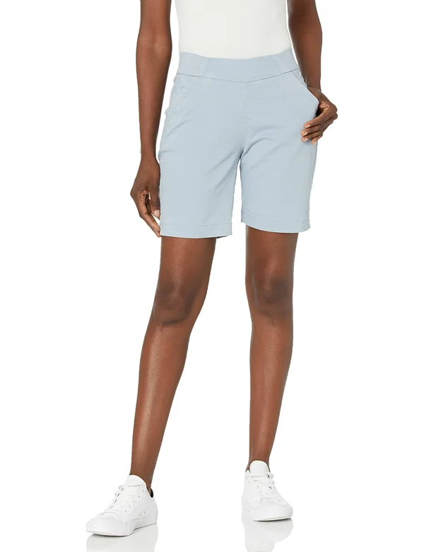 Jag-Jeans 8x22 Gracie Pull-On Shorts in Twill London Fog - 12 (31x22 Waist)