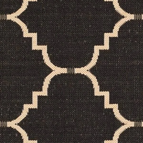 Safavieh Courtyard Black Indoor Outdoor Rug - 6&7x22 x 9&6x22