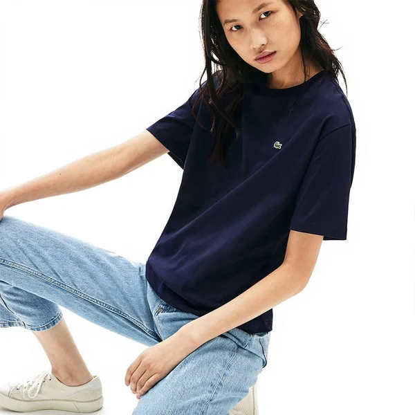 Lacoste Sport Short-Sleeved T-Shirt Navy Blue Women - 42