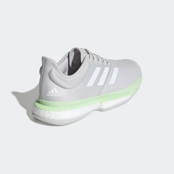 Adidas Women's SoleCourt Boost Tennis Shoes - White/Green - Size 5.5