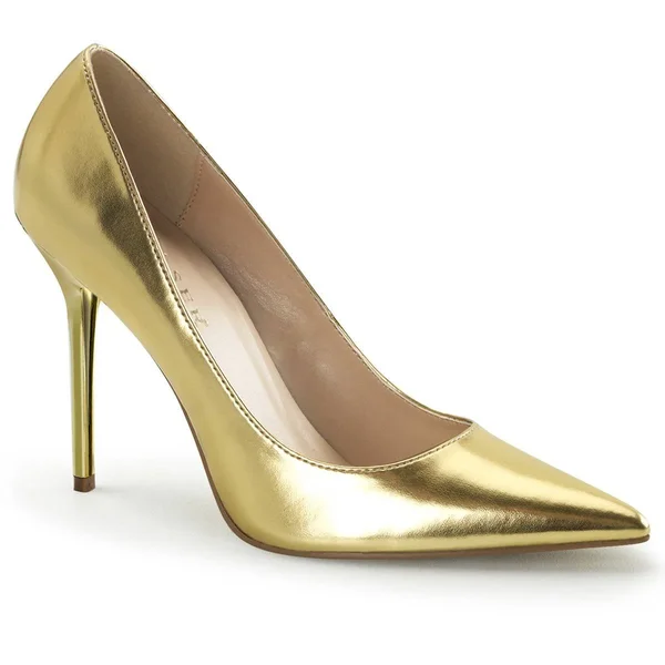 Pleaser CLASSIQUE-20, 4x22 Pointed-Toe Pump - White Patent 12