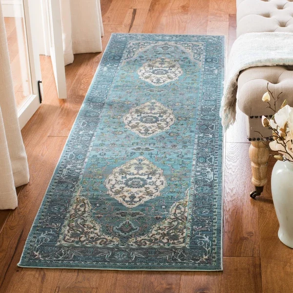 Safavieh 5&-3x22 x 7&-7x22 Luxor Luxor 342 Turquoise, Beige Rug