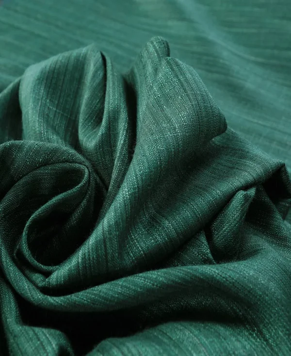 Exclusive Fabrics Faux Dupioni Shantung Silk Curtain, Size: 50 x 96, Green