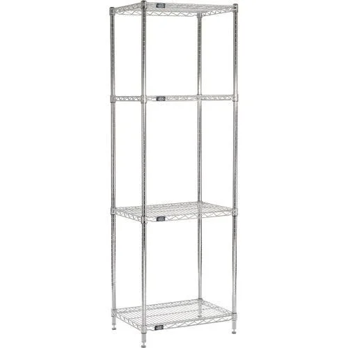 Nexel Chrome Wire Shelving Starter - 30x22W x 18x22DX 74x22H 18307C