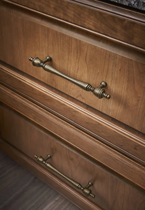 Top Knobs M824-8 Pair Somerset Finial Back to Back Door Pull 8x22 - Patina Rouge