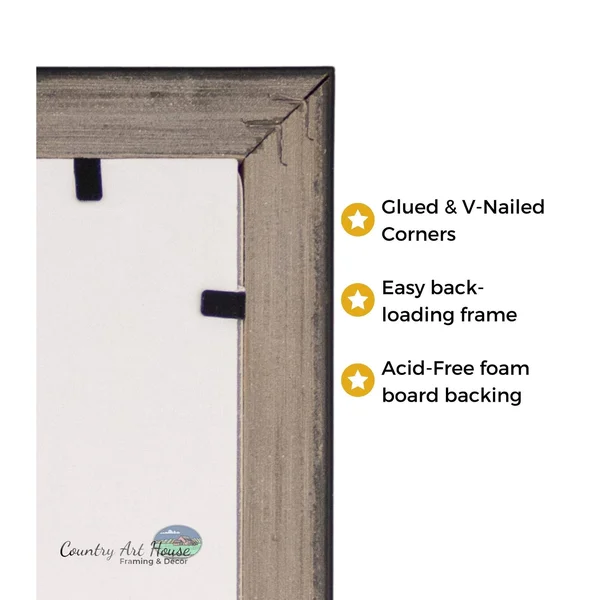 CustomPictureFrames.com 22x26 - 22 x 26 Black and Gold Pinstripe Solid Wood Frame with UV Framer&s Acrylic & Foam Board Back