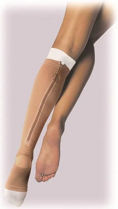 Jobst Ulcercare w/ Zipper - Beige, XXX-Large, Left