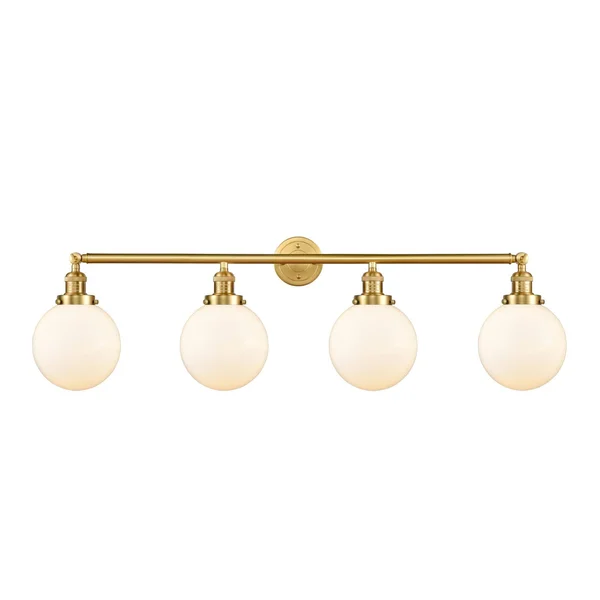 Innovations 215-SG-G201-8-LED Large Beacon 4 Light Bath Vanity Light in Satin Gold
