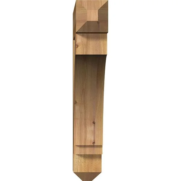 Ekena Millwork BKT04X24X24IMP04RWR 4x22W x 24x22D x 24x22H Imperial Craftsman Rough Sawn BRACKET - Western Red Cedar