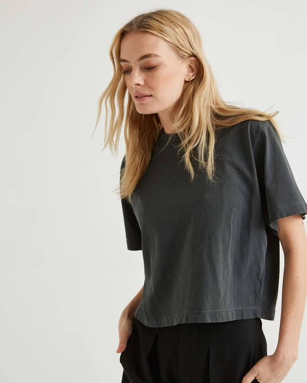 Richer Poorer Women's Relaxed Crop Tee - White