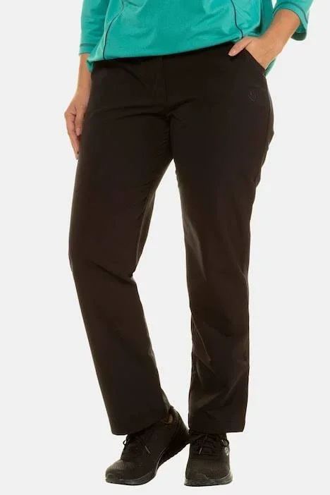 Ulla Popken Women's Plus Size Breathable Water Resistant Pants 700061, Size: 12, Black