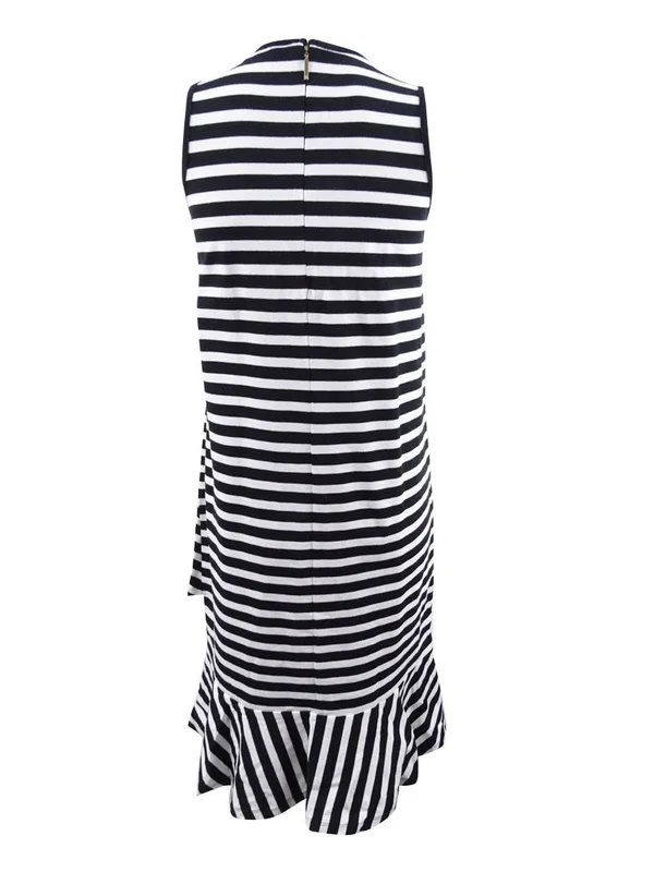 Lauren Ralph Lauren Women's Sleeveless Striped Cotton Dress (XXL - Black)