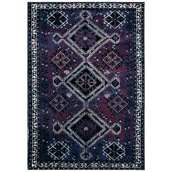 Vintage Hamadan VTH293V Purple - Black - 2-3 x 8