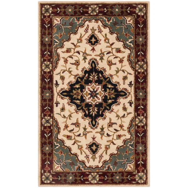 Safavieh Heritage Red/Black Area Rug; 5& x 8&