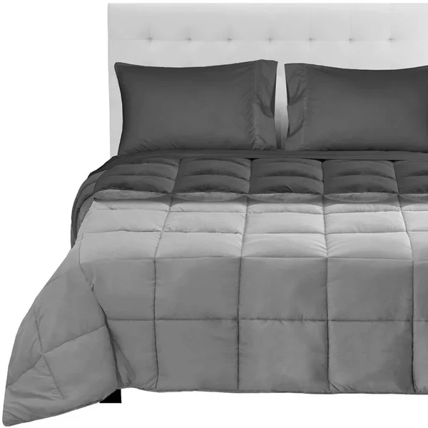 Bare Home Reversible Bed-in-a-Bag Down Alternative Comforter/Sheet Set - Comforter: Sand/Taupe, Sheets: Taupe - Queen