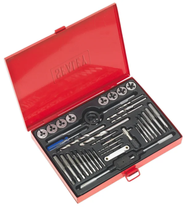 Sealey AK3037 Tap & Die Set 37pc Split Dies - Metric