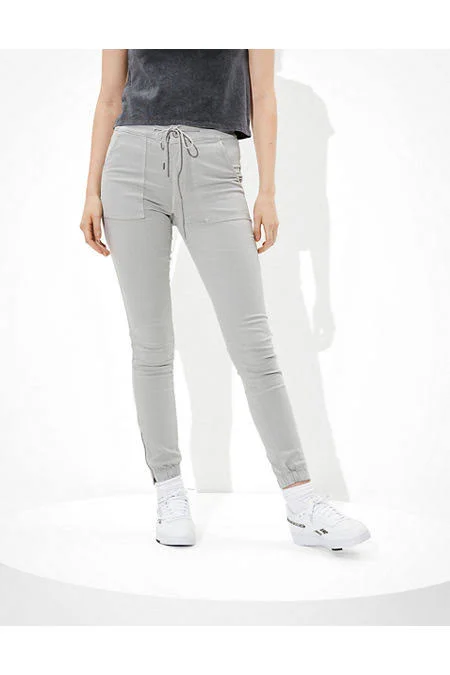 Ae High-Waisted Jegging Jogger Women's Lightning Gray 0 Short