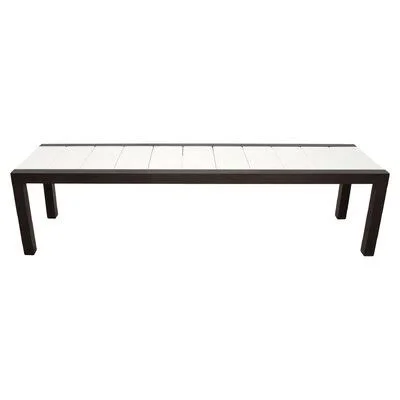 Trex Outdoor Furniture Surf City 68x22 Bench - Textured Bronze - Classic White