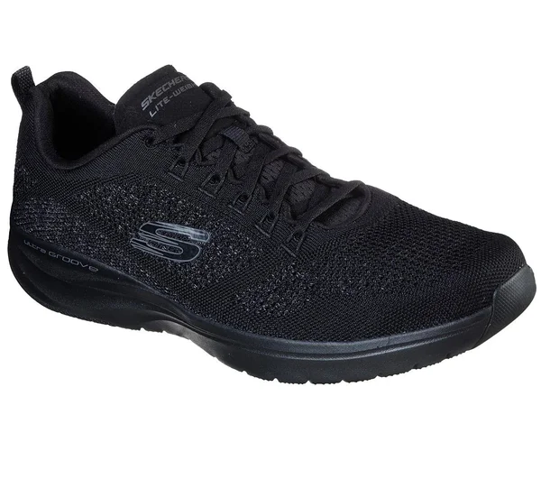 Skechers Men's Ultra Groove Royal Dragoon Sneaker, Black/Black