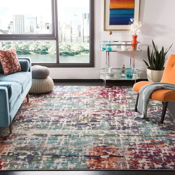 Safavieh Madison 469 Area Rug - Cream, Blue, 6&7x22 x 6&7x22 Round